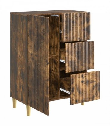 vidaXL Sideboard Smoked Oak 66 x 34.5 x 90 cm Engineered Wood — V0672158407