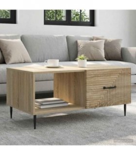 vidaXL Coffee Table Sonoma Oak 90 x 50 x 40 cm Engineered Wood — V0672158408