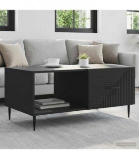vidaXL Coffee Table Black 90 x 50 x 40 cm Engineered Wood — V0672158412