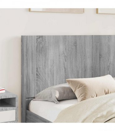 vidaXL Bed Frame with Storage and Headboard 3 pcs Engineered Wood — Colour: Grey sonoma, Size: 160 x 200 cm