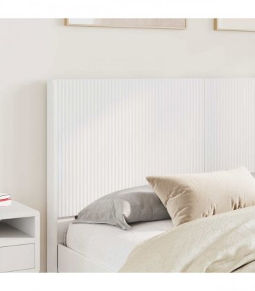 vidaXL Bed Frame with Storage and Headboard White 150 x 200 cm