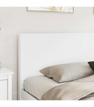 vidaXL Bed Frame with Storage and Headboard 2 pcs Engineered Wood — Colour: White, Size: 180 x 200 cm