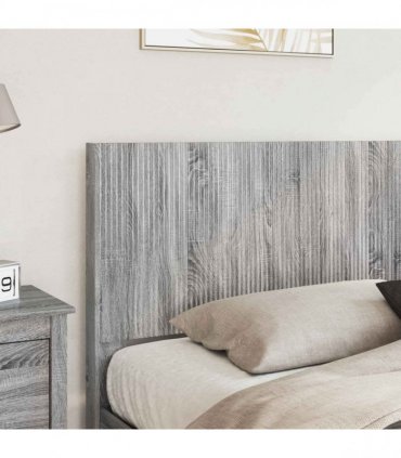 vidaXL Bed Frame with Storage and Headboard Grey Sonoma 180 x 200 cm