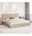 vidaXL Bed Frame with Storage and Headboard Sonoma Oak 180 x 200 cm