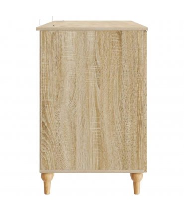 vidaXL Desk with Shelf Sonoma 142.5 x 50 x 75 cm Engineered Wood — Colour: Sonoma oak