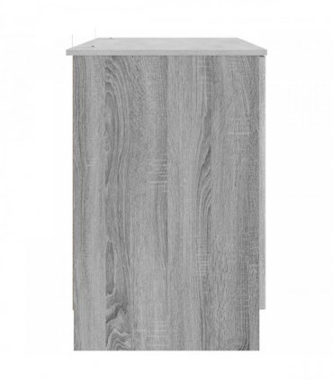 vidaXL Desk with Shelf Grey Sonoma 142.5 x 50 x 75 cm Engineered Wood — V0672158652