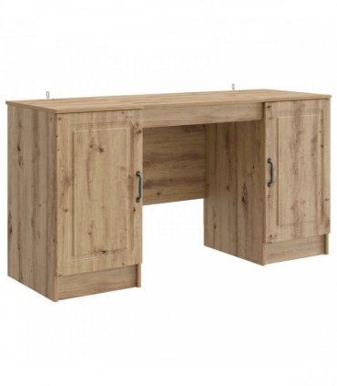 vidaXL Desk with Shelf Artisan Oak 142.5 x 50 x 75 cm Engineered Wood — V0672158653