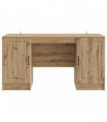 vidaXL Desk with Shelf Artisan Oak 142.5 x 50 x 75 cm Engineered Wood — V0672158653