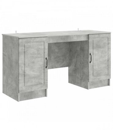 vidaXL Desk with Door Concrete Grey 142.5 x 50 x 75 cm Engineered Wood — V0672158654