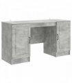 vidaXL Desk with Door Concrete Grey 142.5 x 50 x 75 cm Engineered Wood — V0672158654