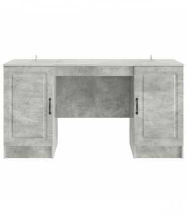 vidaXL Desk with Door Concrete Grey 142.5 x 50 x 75 cm Engineered Wood — V0672158654