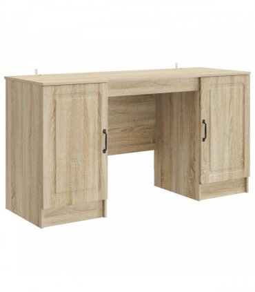 vidaXL Desk with Shelf Sonoma Oak 142.5 x 50 x 75 cm Engineered Wood — V0672158655