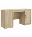 vidaXL Desk with Shelf Sonoma Oak 142.5 x 50 x 75 cm Engineered Wood — V0672158655