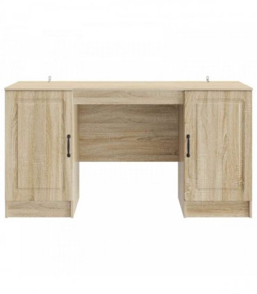 vidaXL Desk with Shelf Sonoma Oak 142.5 x 50 x 75 cm Engineered Wood — V0672158655
