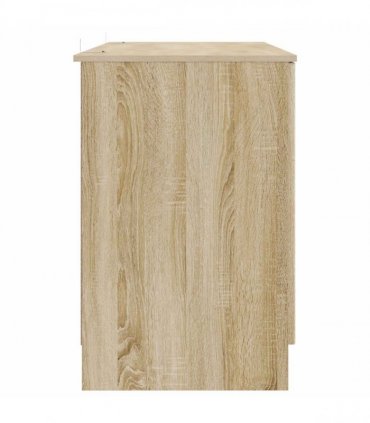 vidaXL Desk with Shelf Sonoma Oak 142.5 x 50 x 75 cm Engineered Wood — V0672158655