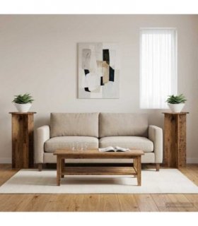 vidaXL Plant Stand 2 pcs Old Wood 40 x 40 x 80 cm Engineered Wood