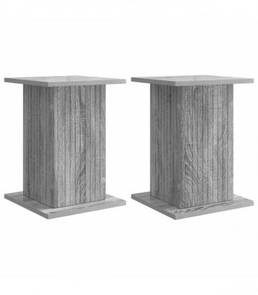 vidaXL Plant Stand 2 pcs Grey Sonoma 30.5 x 30 x 43 cm Engineered Wood