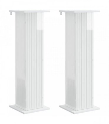 vidaXL Plant Stand 2 pcs High Gloss White 30.5 x 30 x 100.5 cm