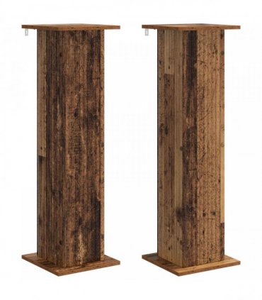 vidaXL Plant Stand 2 pcs Old Wood 30.5 x 30 x 100.5 cm Engineered Wood