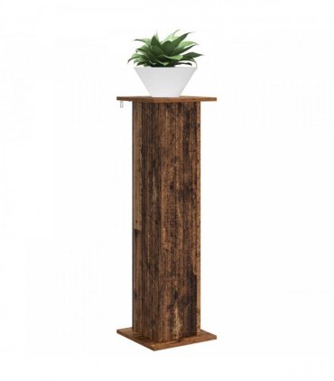 vidaXL Plant Stand 2 pcs Old Wood 30.5 x 30 x 100.5 cm Engineered Wood