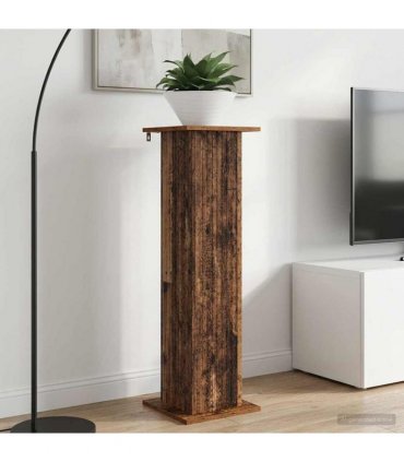 vidaXL Plant Stand 2 pcs Old Wood 30.5 x 30 x 100.5 cm Engineered Wood