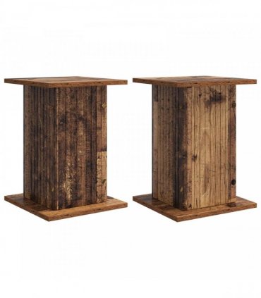 vidaXL Plant Stand 2 pcs Old Wood 30.5 x 30 x 43 cm Engineered Wood