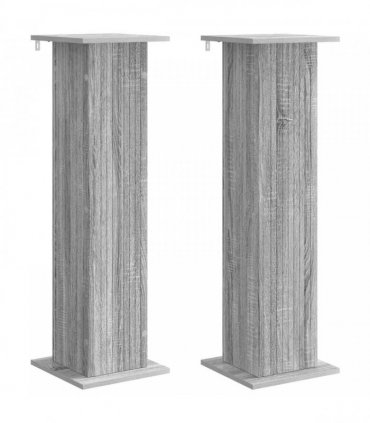 vidaXL Plant Stand 2 pcs Grey Sonoma 30.5 x 30 x 100.5 cm