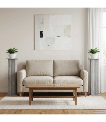 vidaXL Plant Stand 2 pcs Grey Sonoma 30.5 x 30 x 100.5 cm