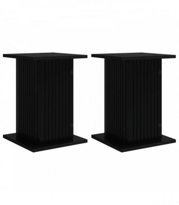 vidaXL Plant Stand 2 pcs Black 30.5 x 30 x 43 cm Engineered Wood