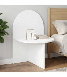 vidaXL Bedside Table White 48 x 49 x 65 cm Engineered Wood
