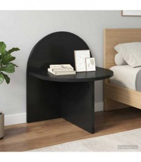 vidaXL Bedside Table 2 pcs Black Oak 40 x 35.5 x 45.5 cm