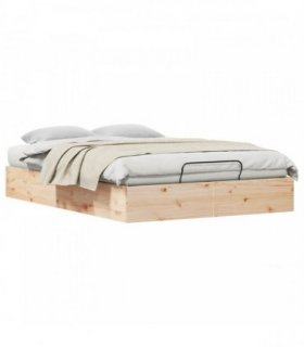 vidaXL Ottoman Bed Frame with Storage Natural 120 x 190 cm