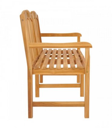 vidaXL Handcarved Rose Bench 150.5 x 60 x 95 cm Solid Teak Wood — Model: with rose pattern