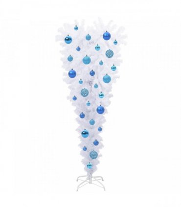 vidaXL Artificial Christmas Tree with Stand White 120 cm PVC and Steel — Colour: Blue — V0672158844