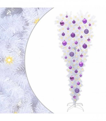 vidaXL Artificial Christmas Tree with Stand White 120 cm PVC and Steel — Colour: Lilac — V0672158846