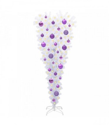 vidaXL Artificial Christmas Tree with Stand White 120 cm PVC and Steel — Colour: Lilac — V0672158846