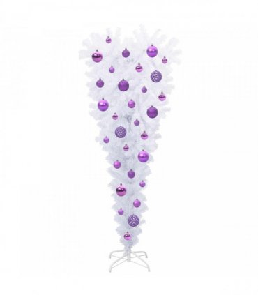 vidaXL Artificial Christmas Tree with Stand White 120 cm PVC and Steel — Colour: Lilac — V0672158846
