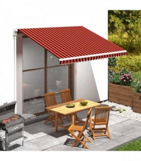 vidaXL Awning Replacement Fabric Orange and Brown 350 x 250 cm
