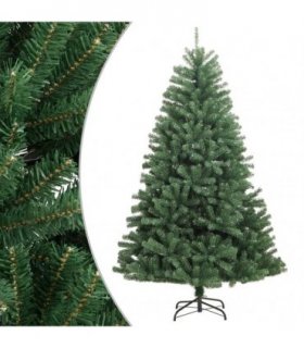 vidaXL Artificial Hinged Christmas Tree with Stand Green 210 cm — Model: basic
