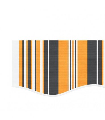 vidaXL Replacement Fabric for Awning Valance Yellow and Grey Stripe 3 m