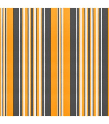 vidaXL Replacement Fabric for Awning Valance Yellow and Grey Stripe 3 m