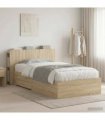 vidaXL Bed Frame with Storage Sonoma Oak 80 x 200 cm Engineered Wood