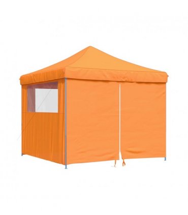 vidaXL Foldable Party Tent Pop-Up with 4 Sidewalls Orange