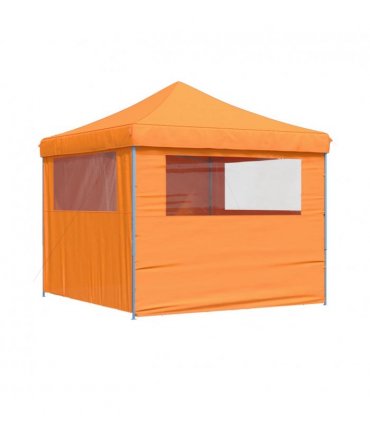 vidaXL Foldable Party Tent Pop-Up with 4 Sidewalls Orange