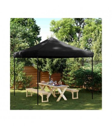 vidaXL Foldable Party Tent Pop-Up Black 292x292x315 cm — Model: without sidewall