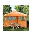 vidaXL Foldable Party Tent Pop-Up with 2 Sidewalls Orange