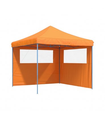 vidaXL Foldable Party Tent Pop-Up with 2 Sidewalls Orange