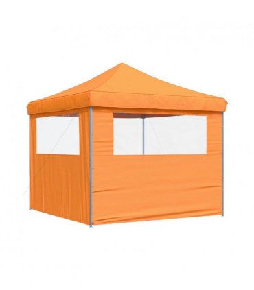 vidaXL Foldable Party Tent Pop-Up with 2 Sidewalls Orange