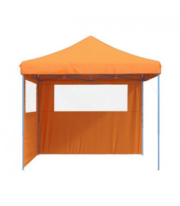 vidaXL Foldable Party Tent Pop-Up with 2 Sidewalls Orange