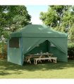 vidaXL Foldable Party Tent Pop-Up with 4 Sidewalls Green